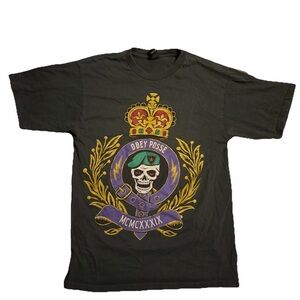 Obey Posse Skull Crest Graphic Tee – Size M